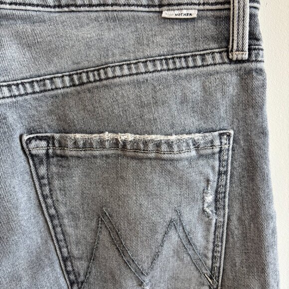 MOTHER Jeans Ankle Fray The Scraper Cuff Grey Wash - Picture 3 of 5